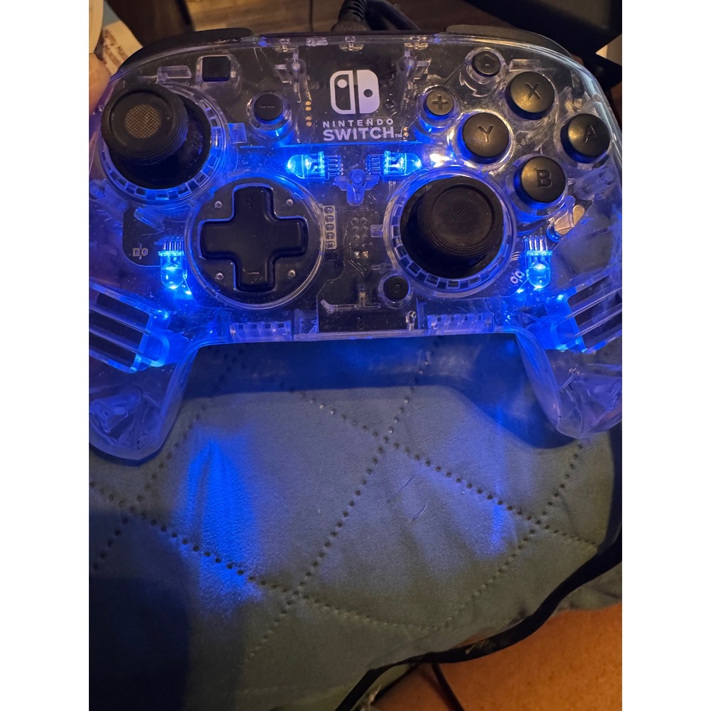 PDP Afterglow Deluxe+ Wired Controller Nintendo Switch Clear Excellent LED Audio - Picture 4 of 6